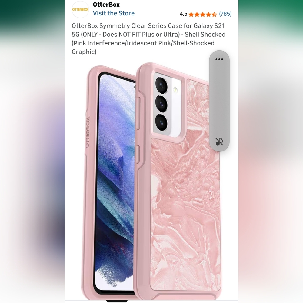 OtterBox Symmetry Clear Case for Galaxy S21 5G - Iridescent Pink